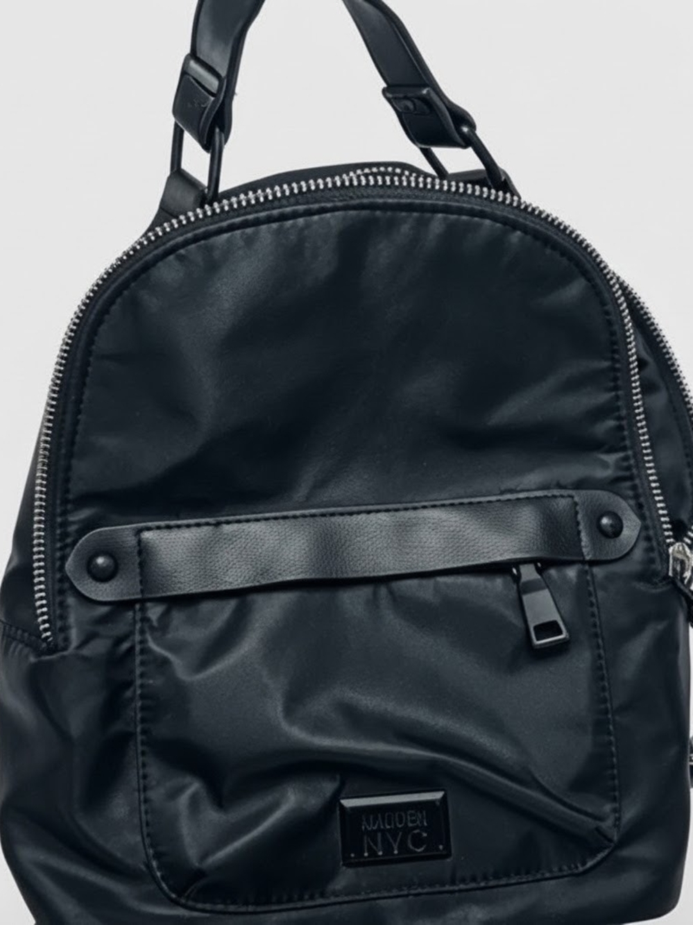 Aldo NYC Black Mini Backpack with Front Pocket